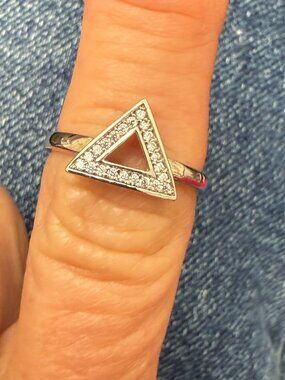 Delta, Delta, Delta Silver Ring size 7 - NWT